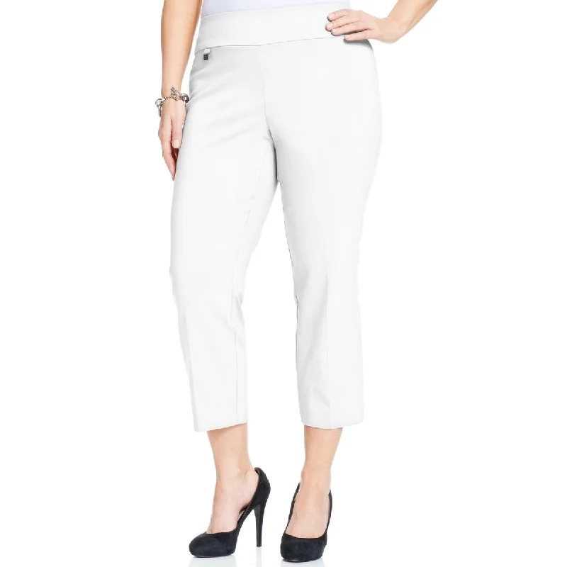 Alfani Womens Plus Twill Stretch Capri Pants