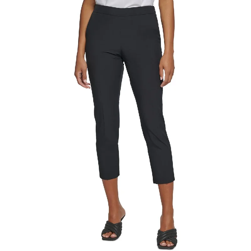 Calvin Klein Womens Solid  Cropped Pants