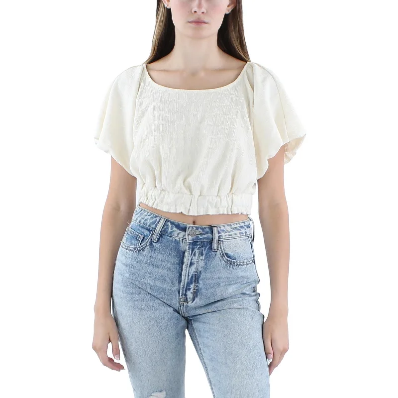 Free People Womens Textured  Cropped