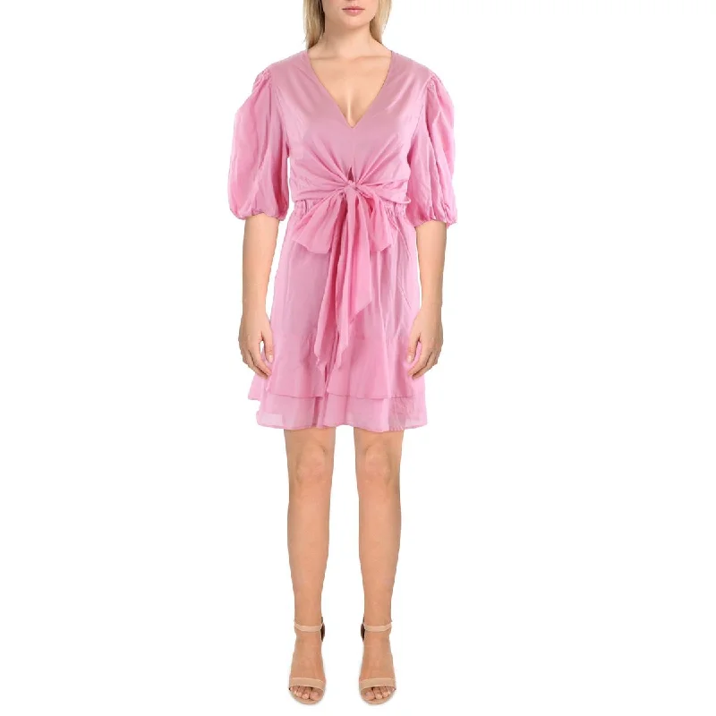 Lauren Ralph Lauren Womens Summer Above-Knee Babydoll Dress