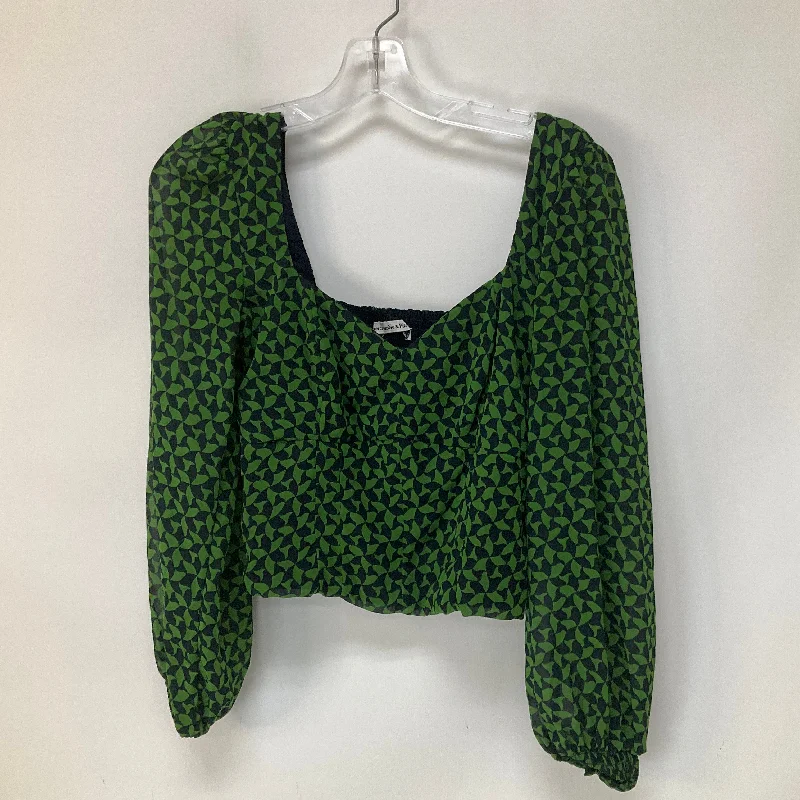 Green Top Long Sleeve Abercrombie And Fitch, Size M