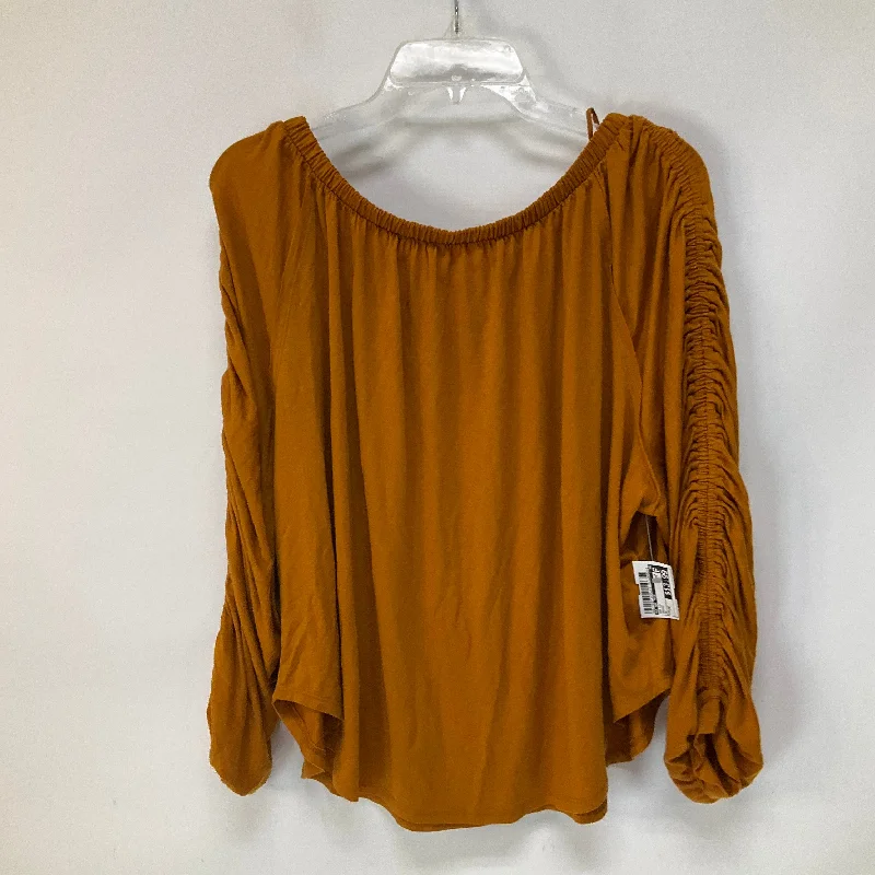 Orange Top Long Sleeve We The Free, Size Xs