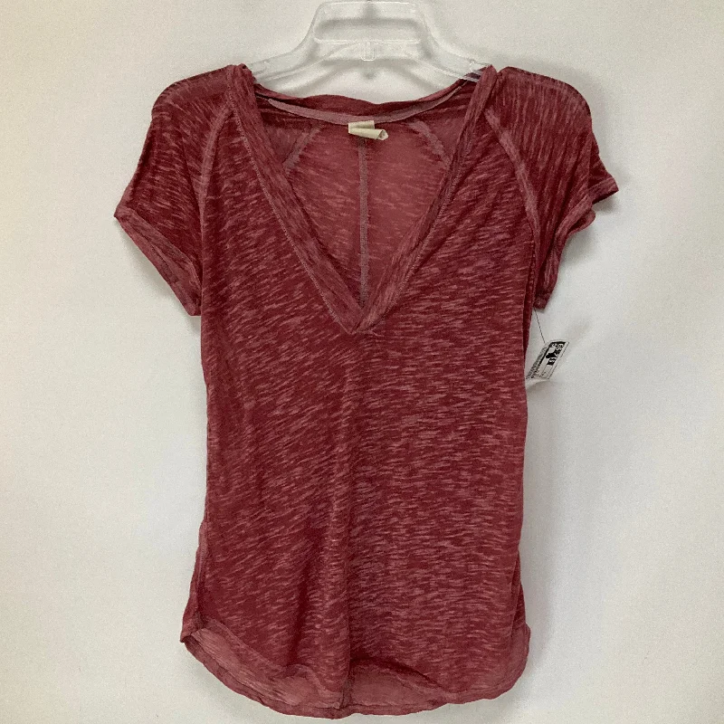 Red Top Short Sleeve Free People, Size S