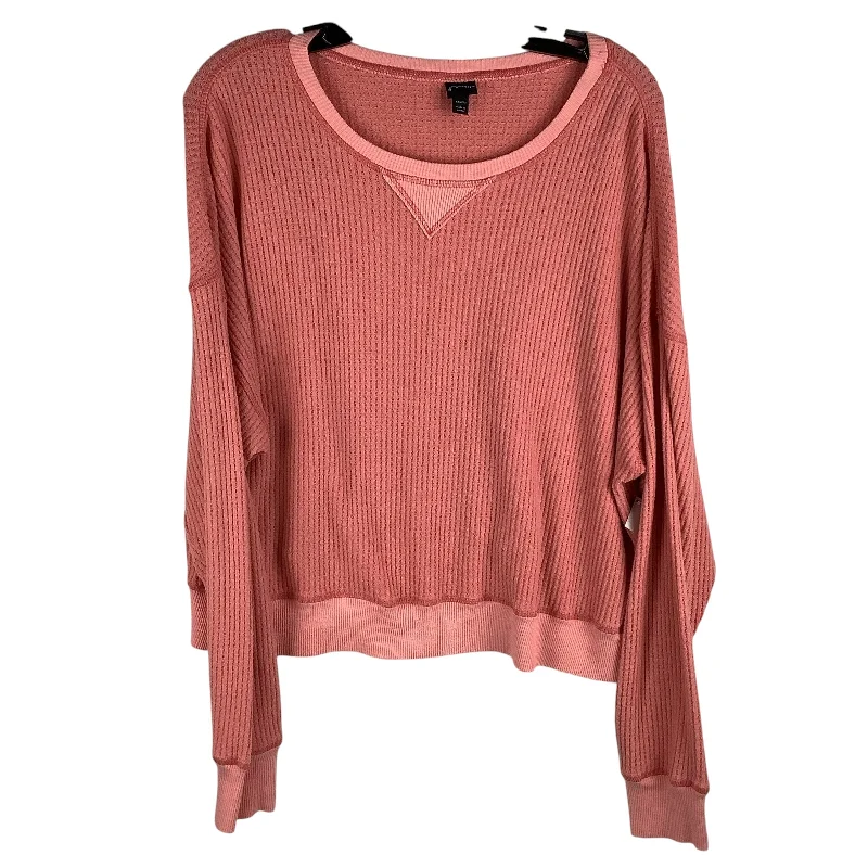 Top Long Sleeve By Clothes Mentor In Pink, Size: Xxl